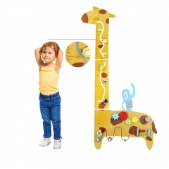 Giraffe Wall Panel Kindergarten Aids Metope Toys Play Wooden Wall Activity Decoration Panel Toys For Kids