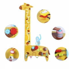 Giraffe Wall Panel Kindergarten Aids Metope Toys Play Wooden Wall Activity Decoration Panel Toys For Kids
