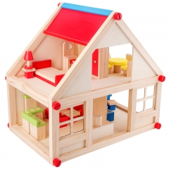 高档仿真3D娃娃屋儿童教育豪华小屋自组装木制房子玩具