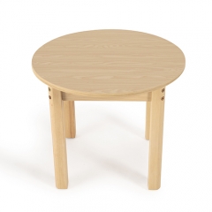 Daycare Furniture Children Wooden Study Table Round Wooden Table