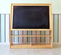 双面磁性幼儿园实木地板黑板柜写字板黑板架木制画架