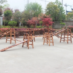 Freien Hölzerne Klettern Sets Für Kinder Holz Spielplatz Amusement Klettern Spielzeug