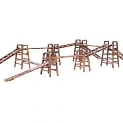 Outdoor Wooden Climbing Sets For Kids Wooden Playground Amusement Climbing Toys