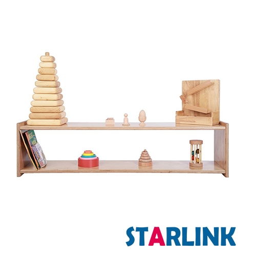 Montessori Toy Solid Wood Shelves sans Back Board pour Montessori Educational Toys Wooden Cabinet For Children Kindergarten