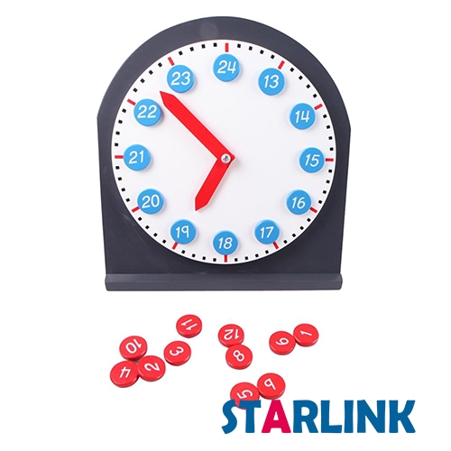 Montessori Math Materials Clock with Moveable Hands for Early Preschool