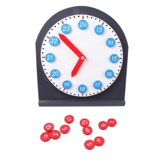 Reloj de materiales de matemáticas Montessori con manos móviles para el juguete de aprendizaje preescolar temprano