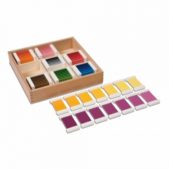 婴儿彩色教具蒙台梭利木质彩色平板第三盒幼儿教育学前训练儿童玩具