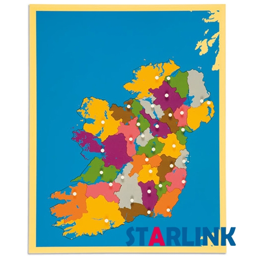 Madeira Irlanda mapa painel piso quebra-cabeça ferramentas de ensino de ciência cultural Montessori jardim de infância aprendizagem precoce