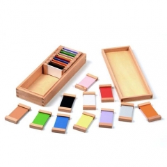 Materiales Montessori juguetes educativos Montessori material sensorial de aprendizaje caja de color de la tableta rompecabezas