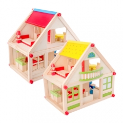 High Grade Simulation 3D Puppe Haus Kinder Pädagogisches Luxus Cottage Selbst Montieren Holz Haus Spielzeug
