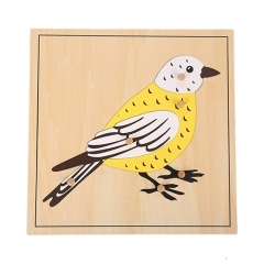 Materiales Montessori Herramientas Educativas Animal Bird Puzzle Preescolar Early Montessori Juguetes para niños pequeños