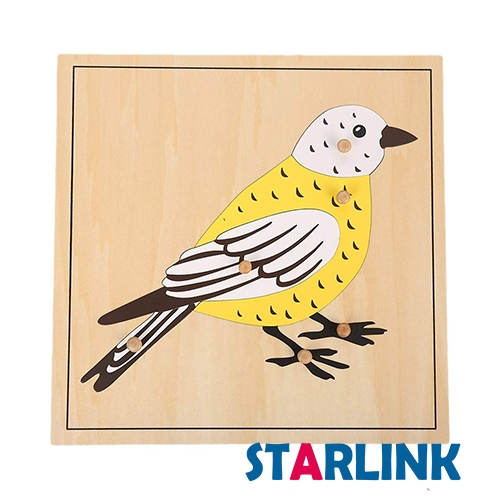 Materiales Montessori Herramientas Educativas Animal Bird Puzzle Preescolar Early Montessori Juguetes para niños pequeños