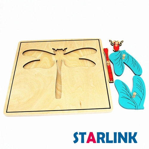 Montessori Matériaux Outils éducatifs Puzzle Insectes Dragonfly Jouets Montessori préscolaires pour les tout-petits