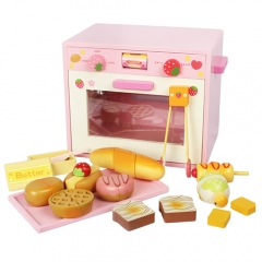 Kids wooden Kitchen set pretend play wood role play Simulation microwave oven set Toys