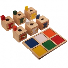 Holz Montessori Praktische Material Wenig Lock-Box Kinder Pädagogisches Spielzeug Geschenk