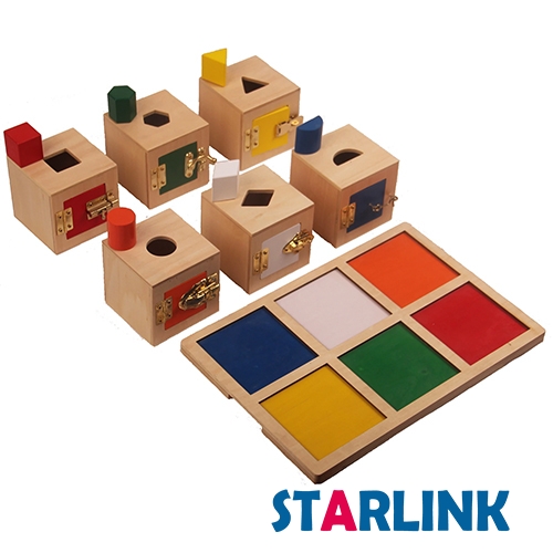 Holz Montessori Praktische Material Wenig Lock-Box Kinder Pädagogisches Spielzeug Geschenk