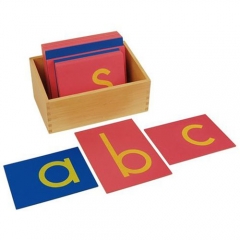 Montessori mayúscula papel lija letras impresas con caja