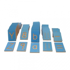 Montessori Material Number Letter Tiles Wooden Montessori Learning Toys For Children Kindergarten