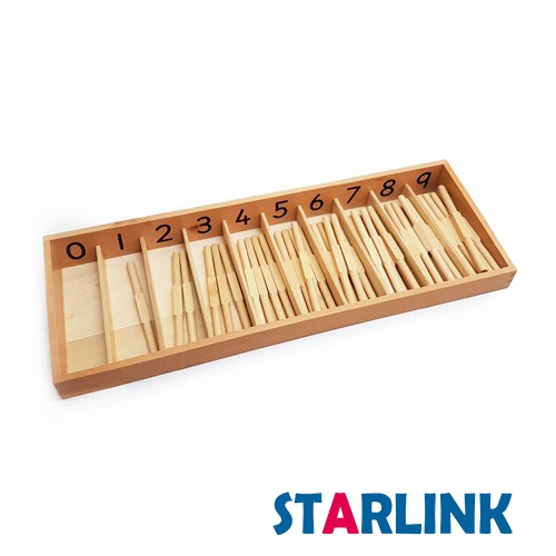 Caja de husillos de 45 Spindles Early Baby montessori equipo preescolar jardín de infantes