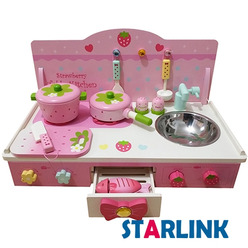 新款厨房玩具仿真草莓燃气灶折叠炉儿童游戏屋玩具儿童益智烹饪玩具套装