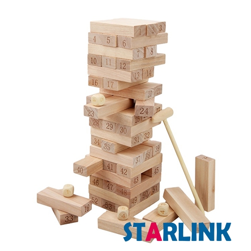 Children's stacked music stacked high-volume wooden baby stacked high digital toys