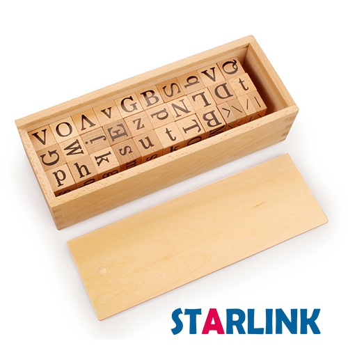 Montessori Material Holz Alphabet Würfel mit Box Holz Lernen Spielzeug Für Kinder