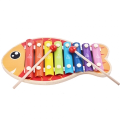 Percussion Wooden Toy Musical Instrument Hand Knocking piano Toy Wooden 8 Notes Giant Xylophone With 2 Wood Mallets