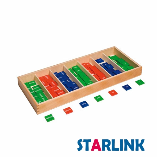 蒙特梭利木制玩具邮票开发十进制邮票游戏