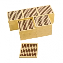 Materiales Montessori 45 Cuadrados de madera para juguetes educativos magnéticos