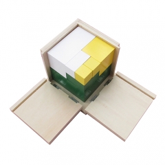 Montessori Mathematics Kids Educational Toys Wooden Trinomial Power Of 2 Cube