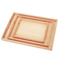 Wooden Montessori Tray Set Practical Life Materials Educational Sensory Toys