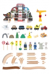 Juego de vagones de juguete para niños, bloques de construcción de juguetes para coches eléctricos, modelo de tren de simulación de mesa de juegos para niños