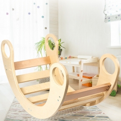 Chaise à bascule multifonctionnelle arc-en-ciel pour enfants en bois escalade entraînement physique interactif maternelle éducation précoce jouets éducatifs