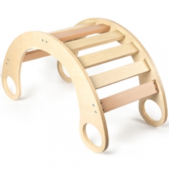 Chaise à bascule multifonctionnelle arc-en-ciel pour enfants en bois escalade entraînement physique interactif maternelle éducation précoce jouets éducatifs