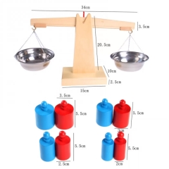 Montessori teaching aids Wood Balance Scale Weigh Kit Toy Montessori Sensorial Weighing Scale Toys