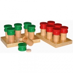 Juguetes de madera para niños pequeños Material de aprendizaje Recursos de enseñanza sensorial Cajas de aromas Recursos Montessori