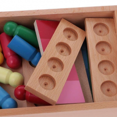 Equipamento Montessori Sala de Aula Brinquedos de madeira Crianças Cor Resem Blance tarefa de classificação