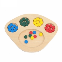Kids Wooden Toys Matching Game Rainbow Blocks Toddler Color Sorting Classification Toys Montessori Preschool Learning Toys