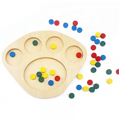 Juguetes de madera para niños, juego a juego, bloques de arcoíris, juguetes de clasificación de clasificación de colores para niños pequeños, juguetes de aprendizaje preescolar Montessori