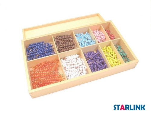 Boîte de disposition de barre de perles de multiplication (55 ensembles de chaque chaîne de perles de couleur)