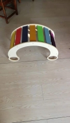 Wooden children's multifunctional rainbow rocking chair climbing interactive physical training kindergarten early education toy