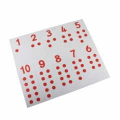 Kids Montessori Math Toys Control Cards For Number Puzzle 1-10 Montessori Materials