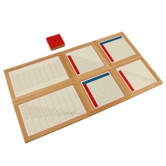 Starlink Beech Wood Montessori Material Addition Working Charts With Frame