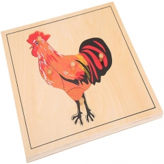 Starlink Montessori Brand Kids Intelligent Hot Sale Wooden Jigsaw Puzzle Rooster Puzzle