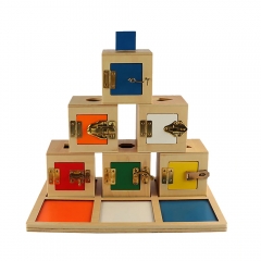 Educational lock Toy Educational Teaching Aids Wooden lock Toy Montessori Lock Box