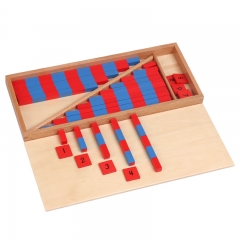 Montessori Materials Toys Small Number Rods with Wooden Box Mathematics Toys for Preschool Kids