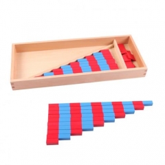 Montessori Materials Toys Small Number Rods with Wooden Box Mathematics Toys for Preschool Kids