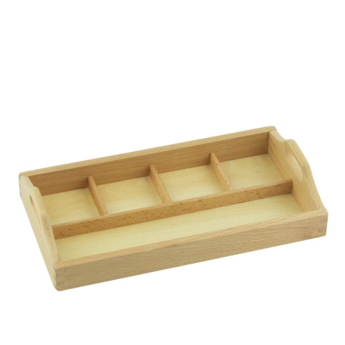 Montessori Baby Toy Wooden 4 Compartment Sorting Tray Early Education Preschool Toys Brinquedos Juguetes