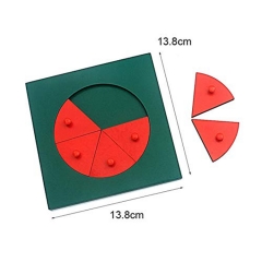 Starlink Montessori Wooden Mathematic Teaching Aids Metal Fraction Circles With Stands