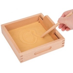 Wooden Montessori Educational Toys For Children Kids Sand Table Practice Writing Painting Scraping Sandbox Toy